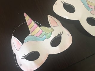 watercolor unicorn mask free printable 4 steps instructables