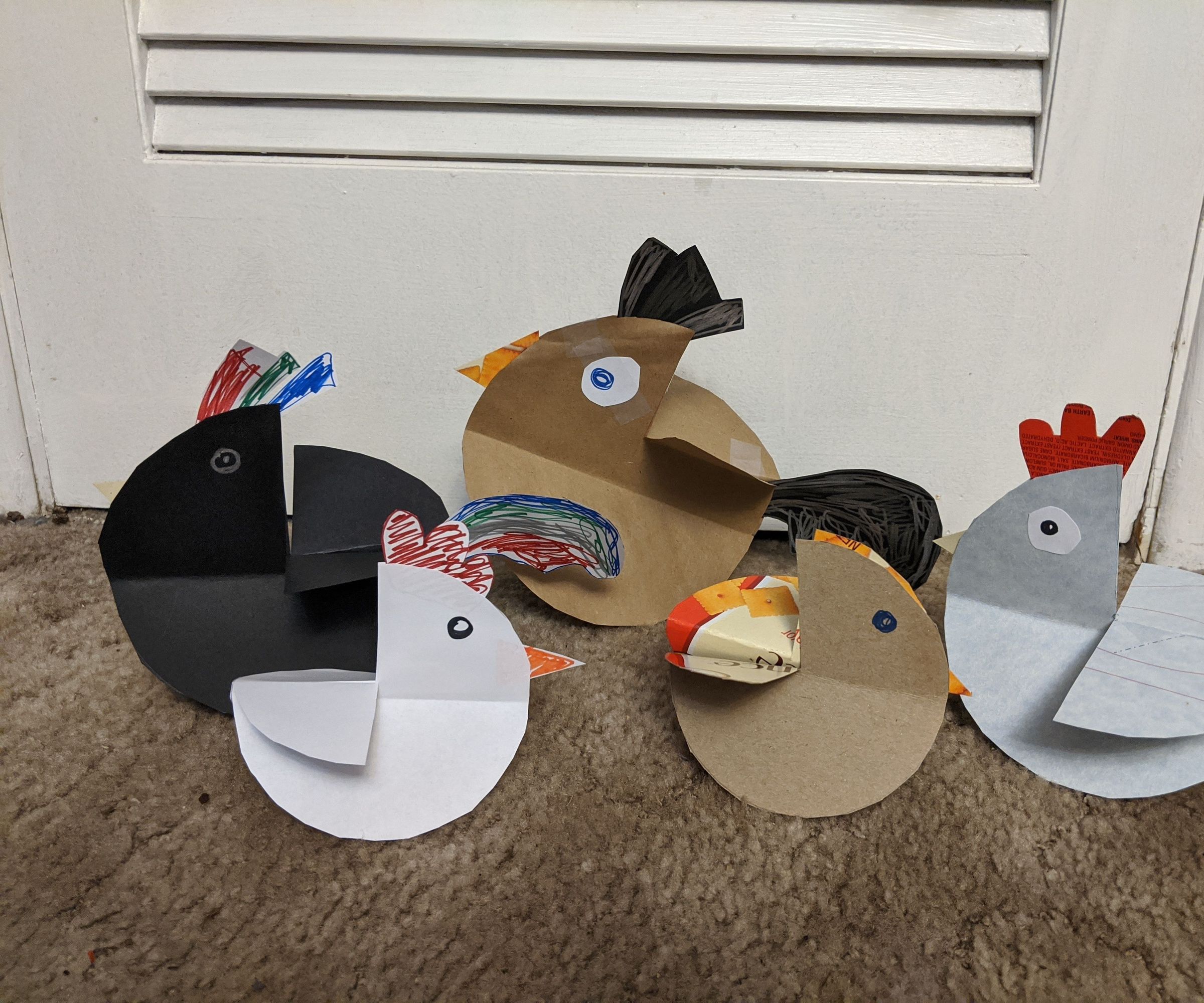 a flock of paper chickens DIY Project DIY Project Image