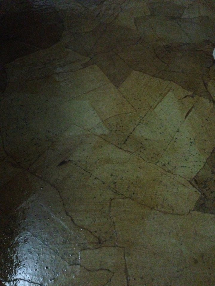 brown paper bag floor covering