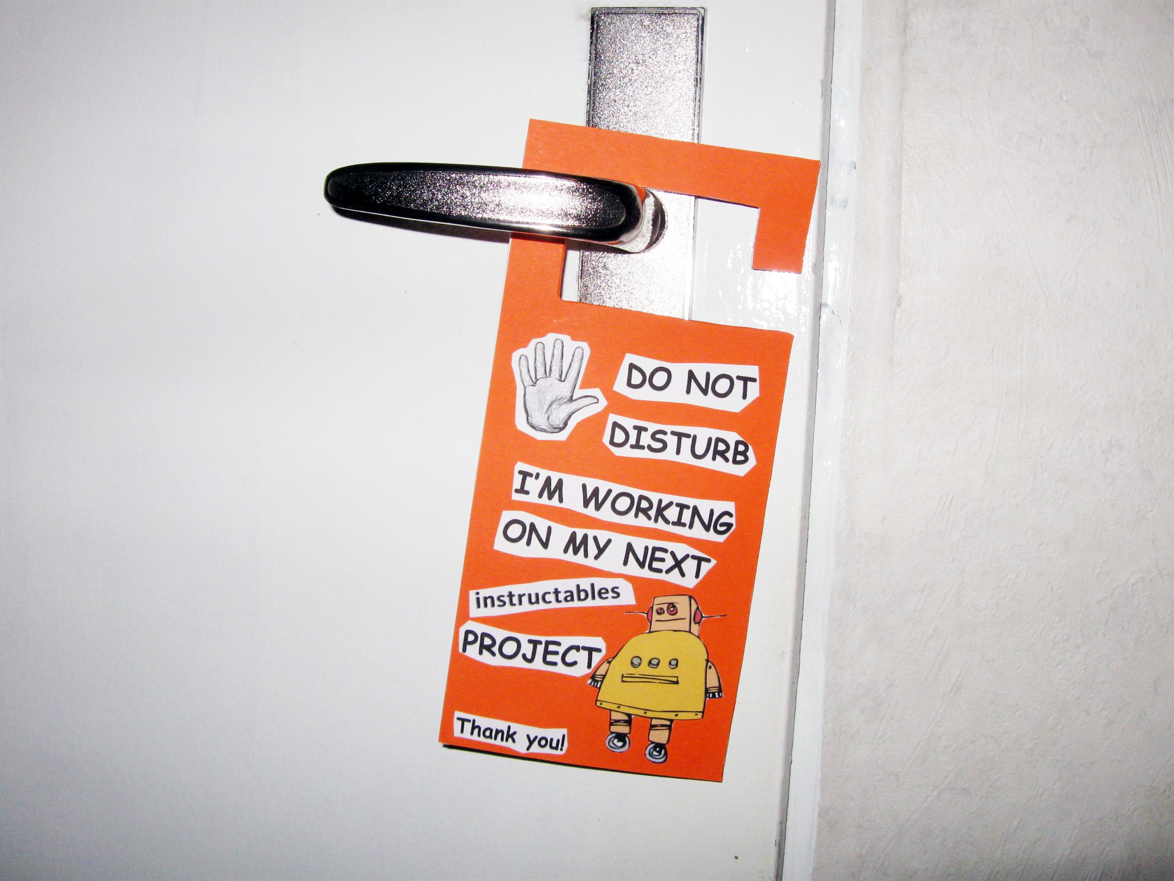 “do not disturb” sign DIY Project DIY Project Image