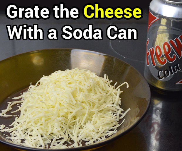 Grate the Cheese With a Soda Can 4 Steps (with Pictures) Instructables