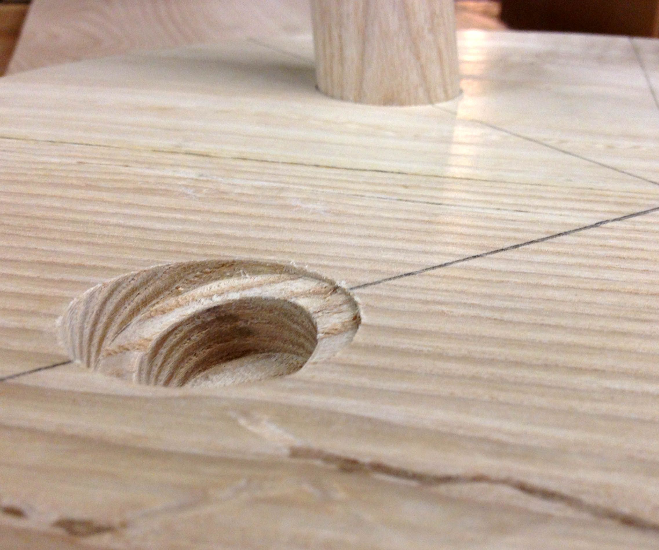 Easy Angled Mortises on the Drill Press - (Attaching Round Legs at an Angle)