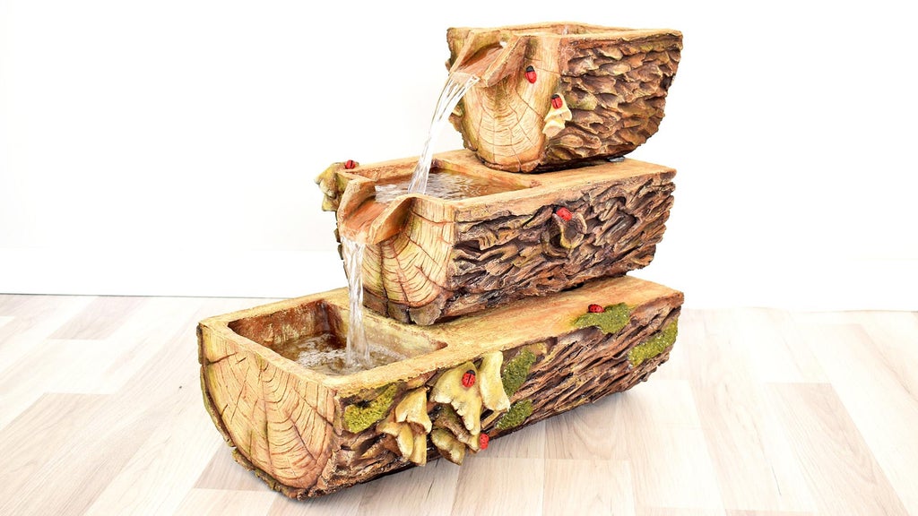 Beton Ağaç Günlüğü Şelale Çeşmesi