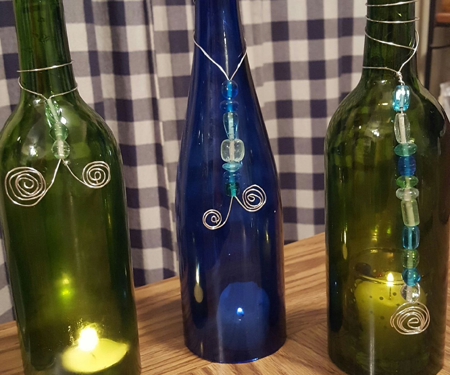 wine bottle lanterns DIY Project DIY Project Image