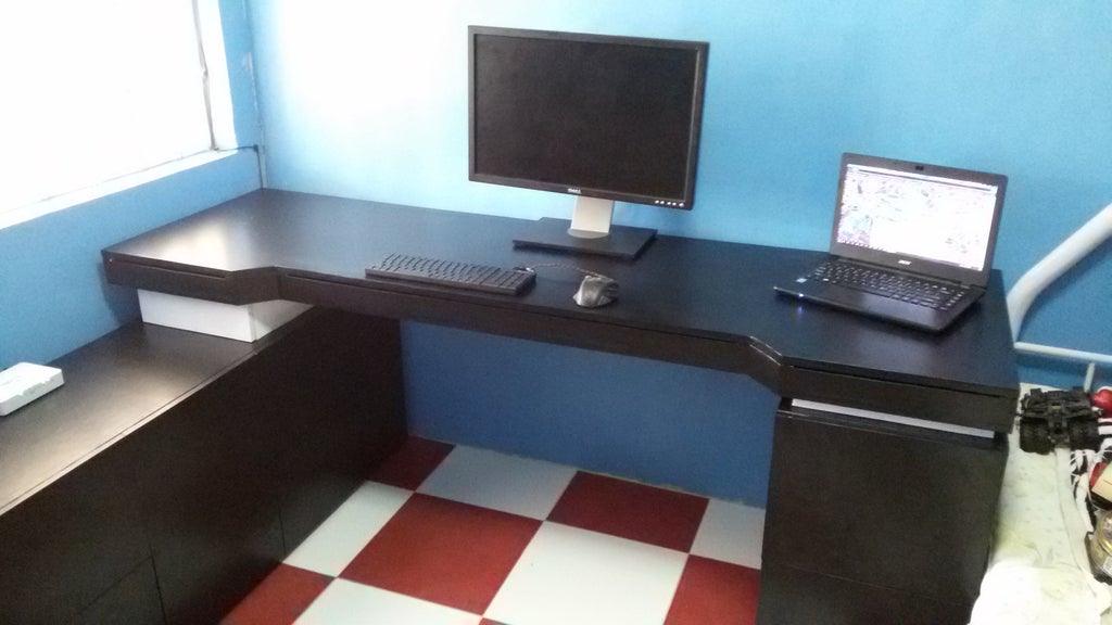 Extreme Office Gaming Desk 8 Steps With Pictures Instructables