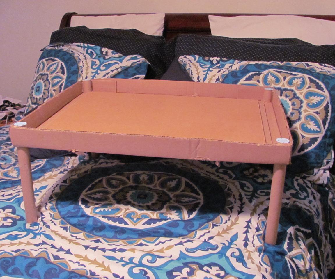Cardboard BreakfastInBed Tray 6 Steps (with Pictures) Instructables