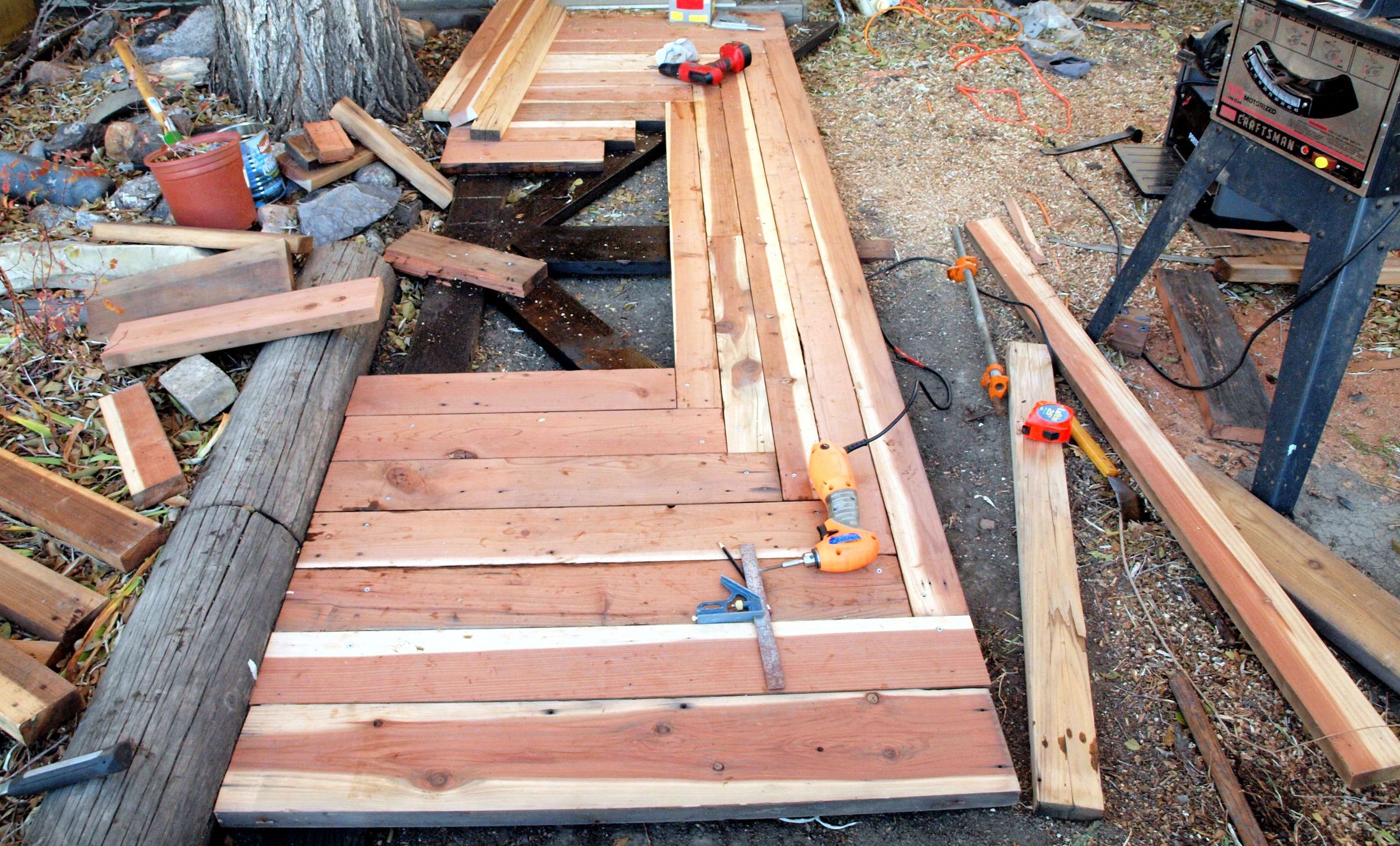How to Build an Awesome Sidewalk With Recycled Lumber for Only 50.00