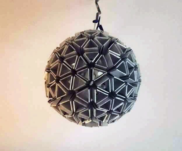 Step-by-step guide for silver sphere (from milk cartons) DIY Project DIY project