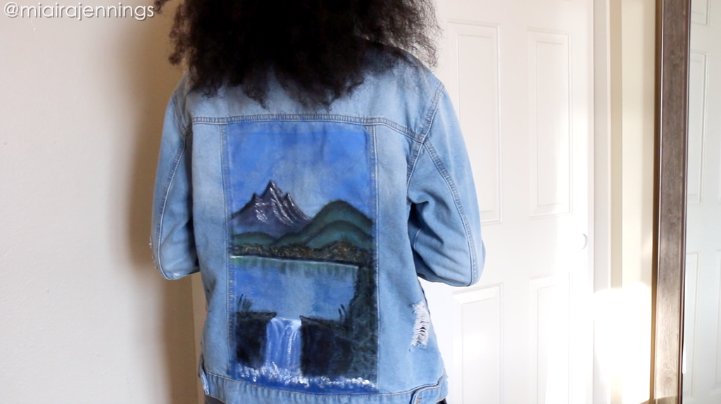 Diy Painted Denim Jacket Bob Ross Inspired 6 Steps With Pictures Instructables diy painted denim jacket bob ross