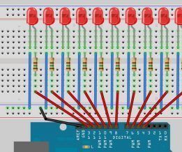 DIY guide for Arduino Workshop-LED Chase Effect with step-by-step instructions