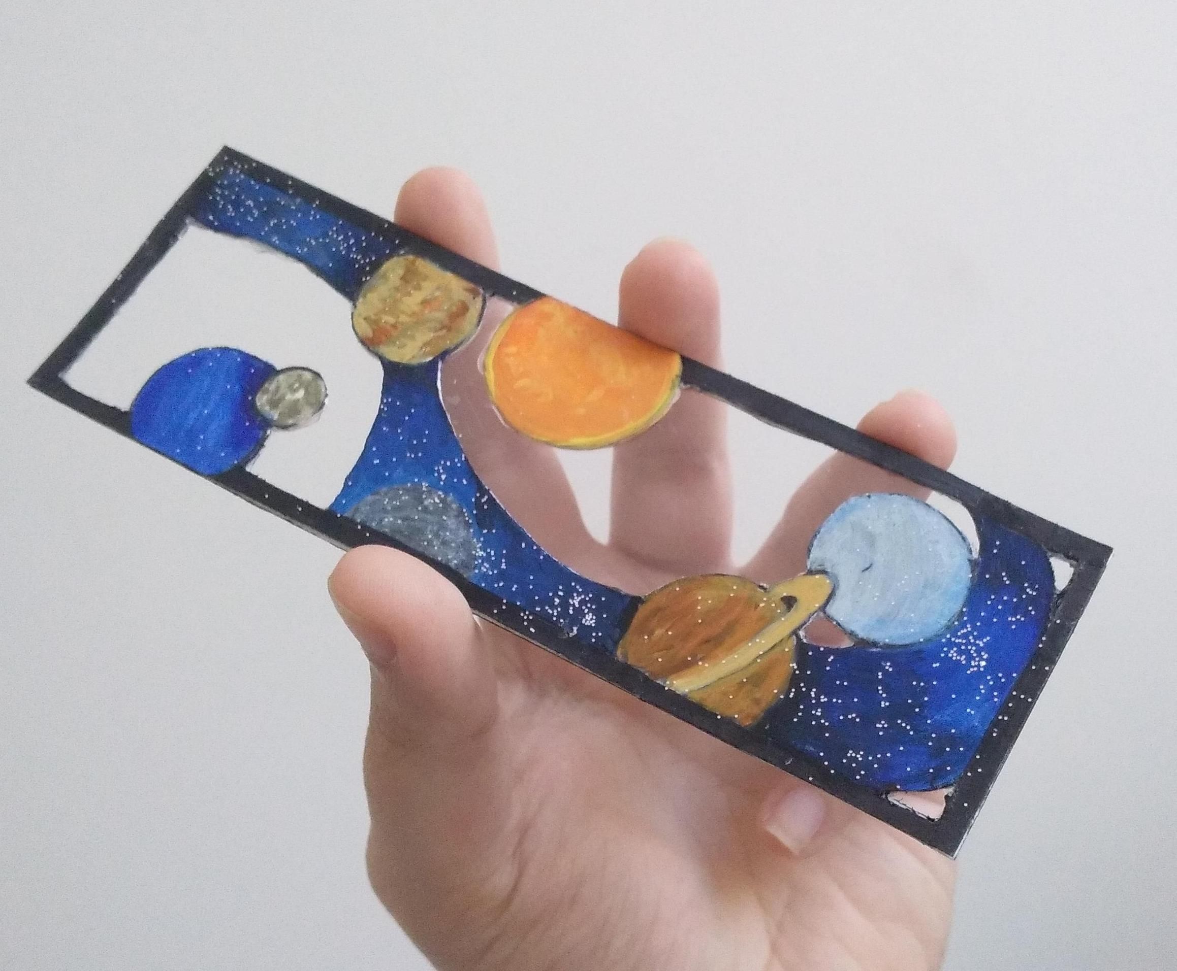 Faux-Glass Space Bookmark