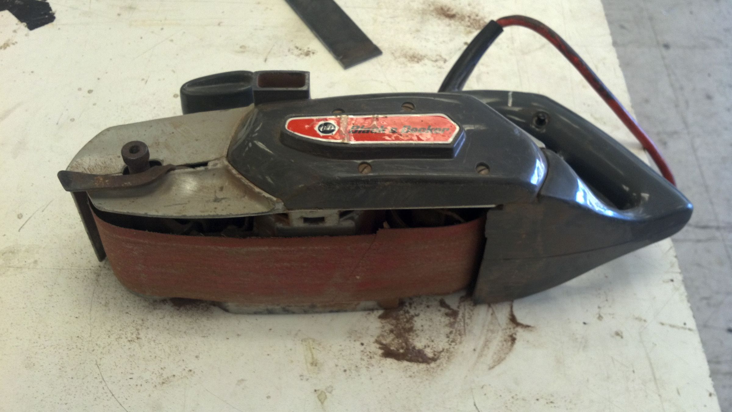 the Belt on a Hand Held Belt Sander 