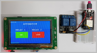 Automation With The Giant Stm32f746g And Esp32 7 Steps Instructables