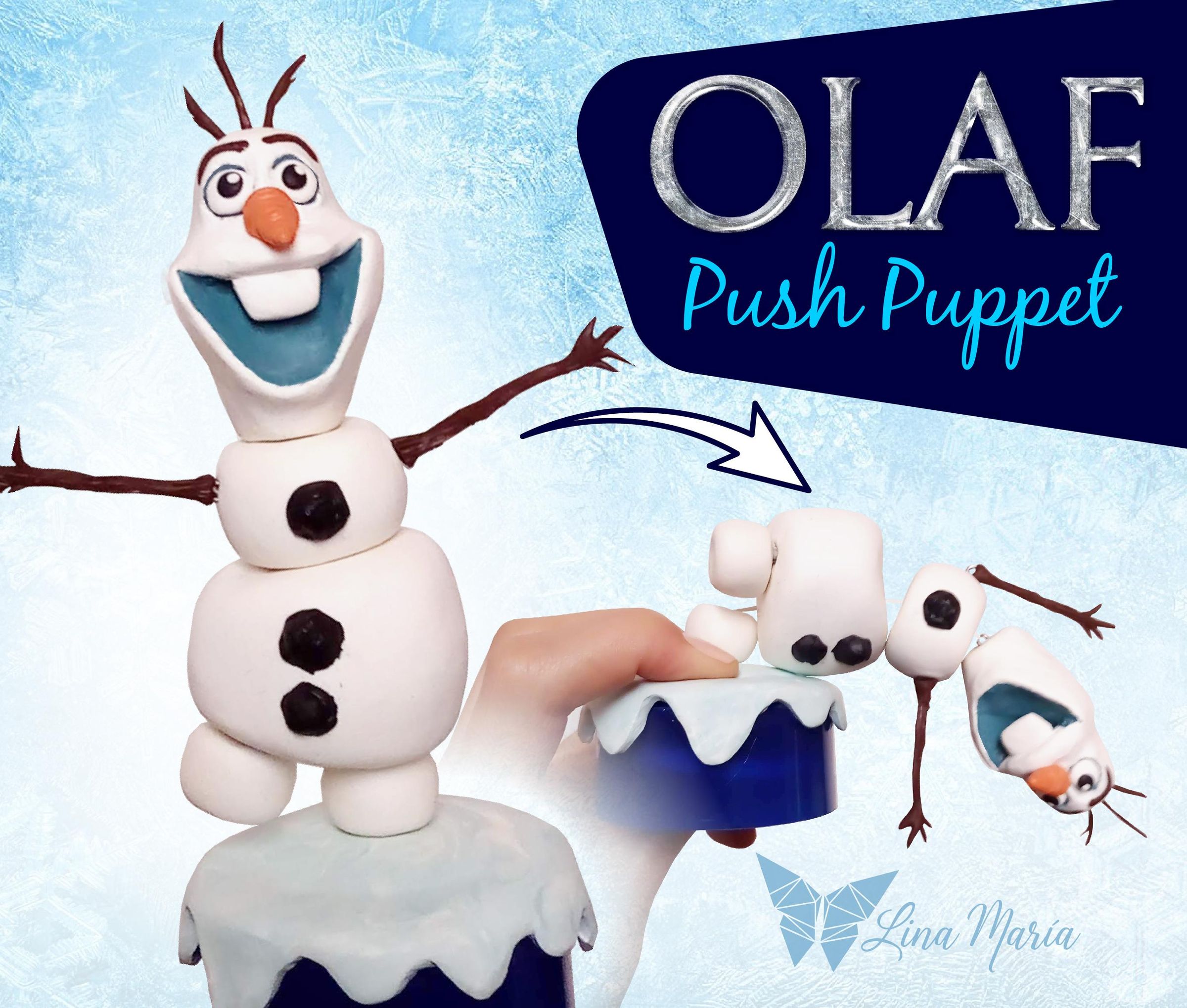 melting olaf push puppet frozen 21 steps with pictures instructables