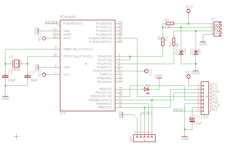 connecting nokia 3310 lcd to usb using avr 9 steps instructables