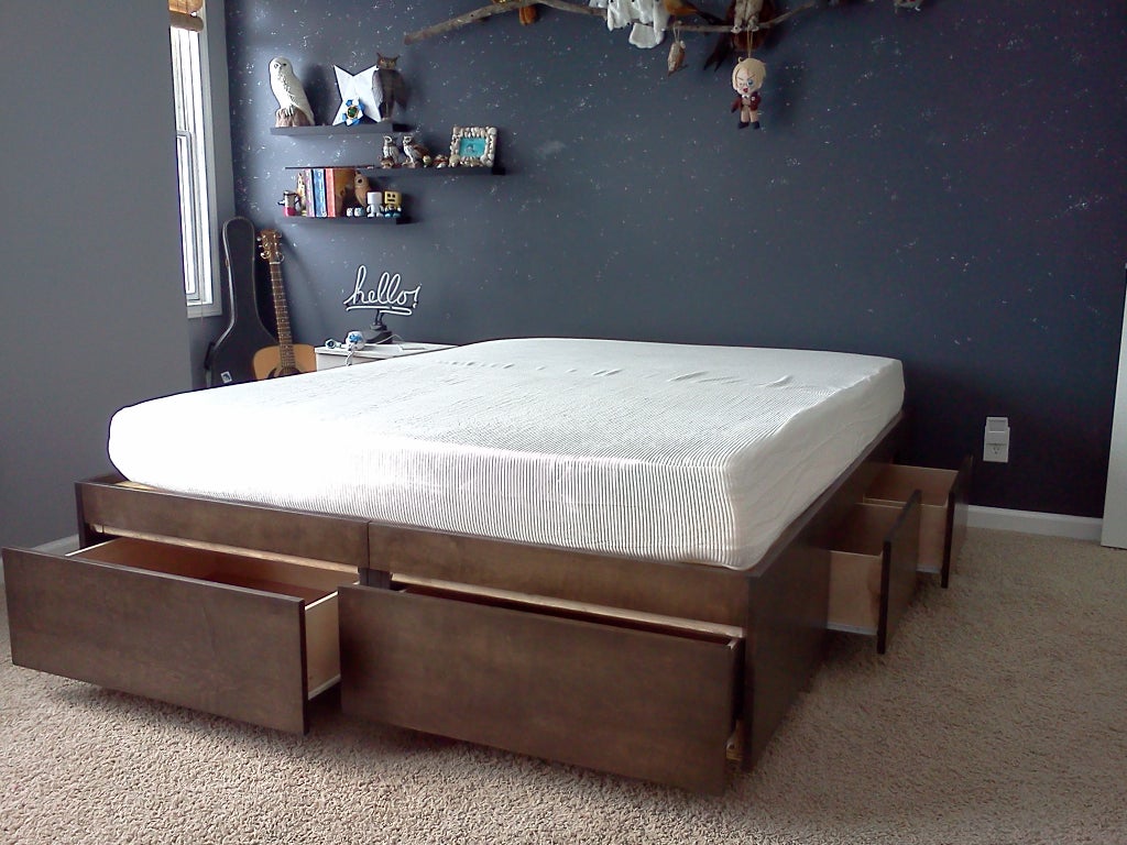 Platform Bed With Drawers 8 Steps With Pictures Instructables
