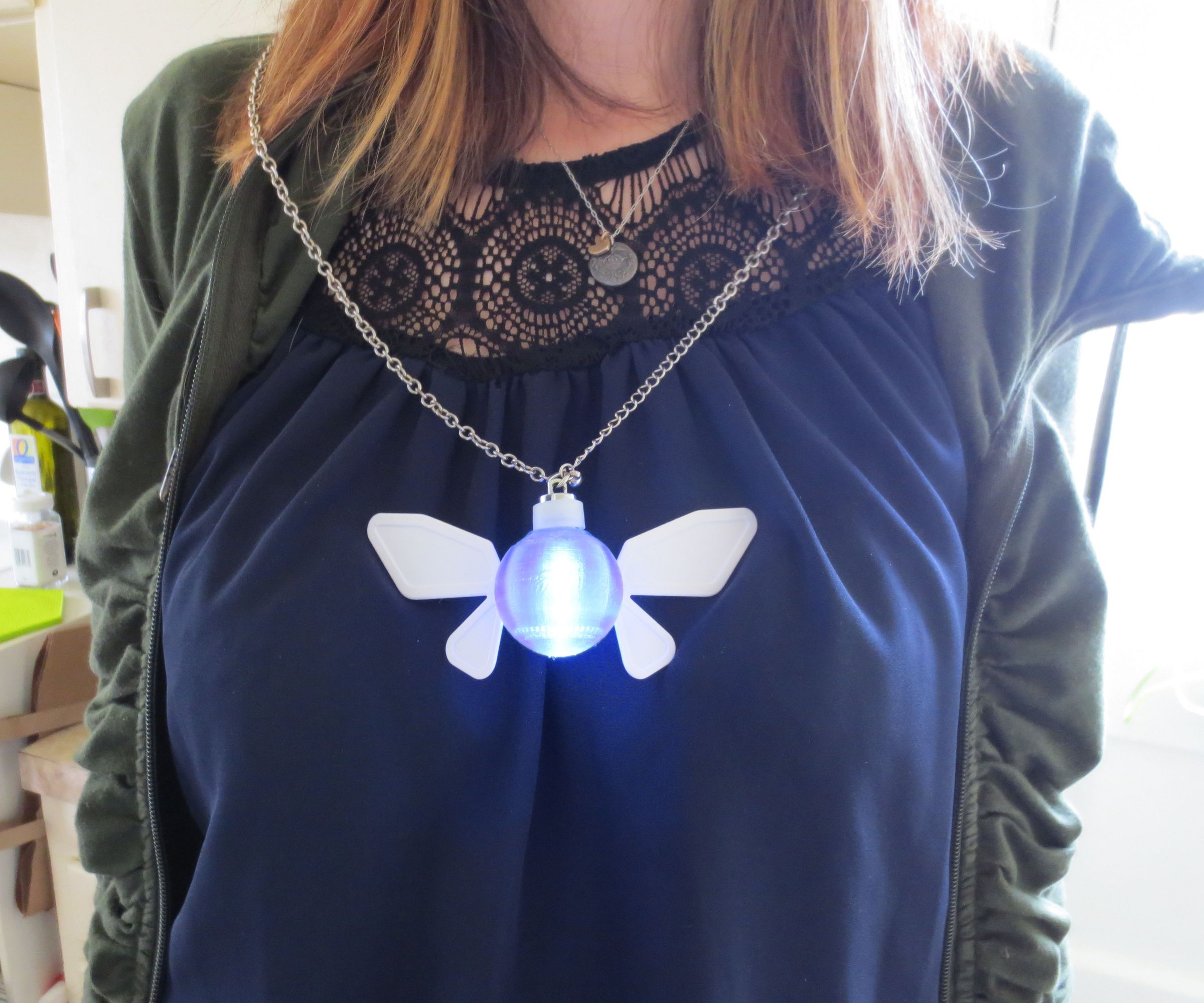 zelda navi fairy led necklace/ornament DIY Project DIY Project Image