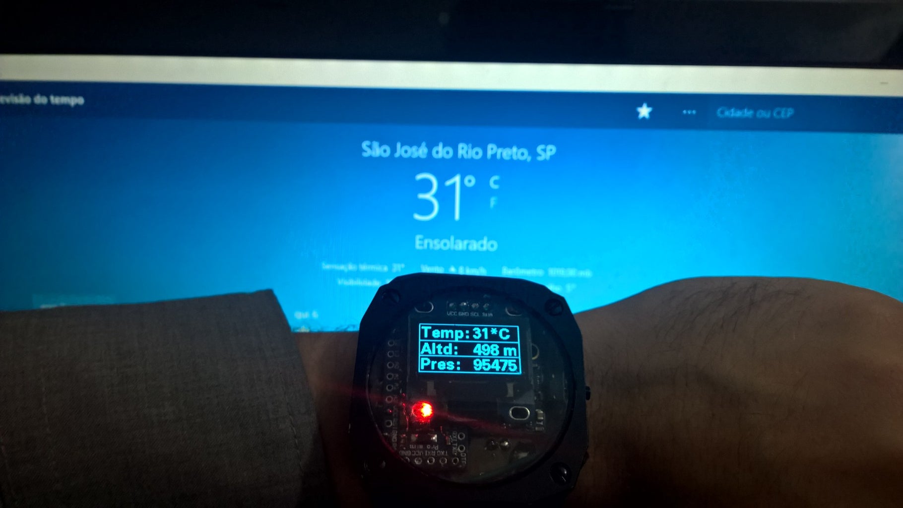 Arduino Pedometer Watch, With Temperature, Altitude and Compass! : 6 ...