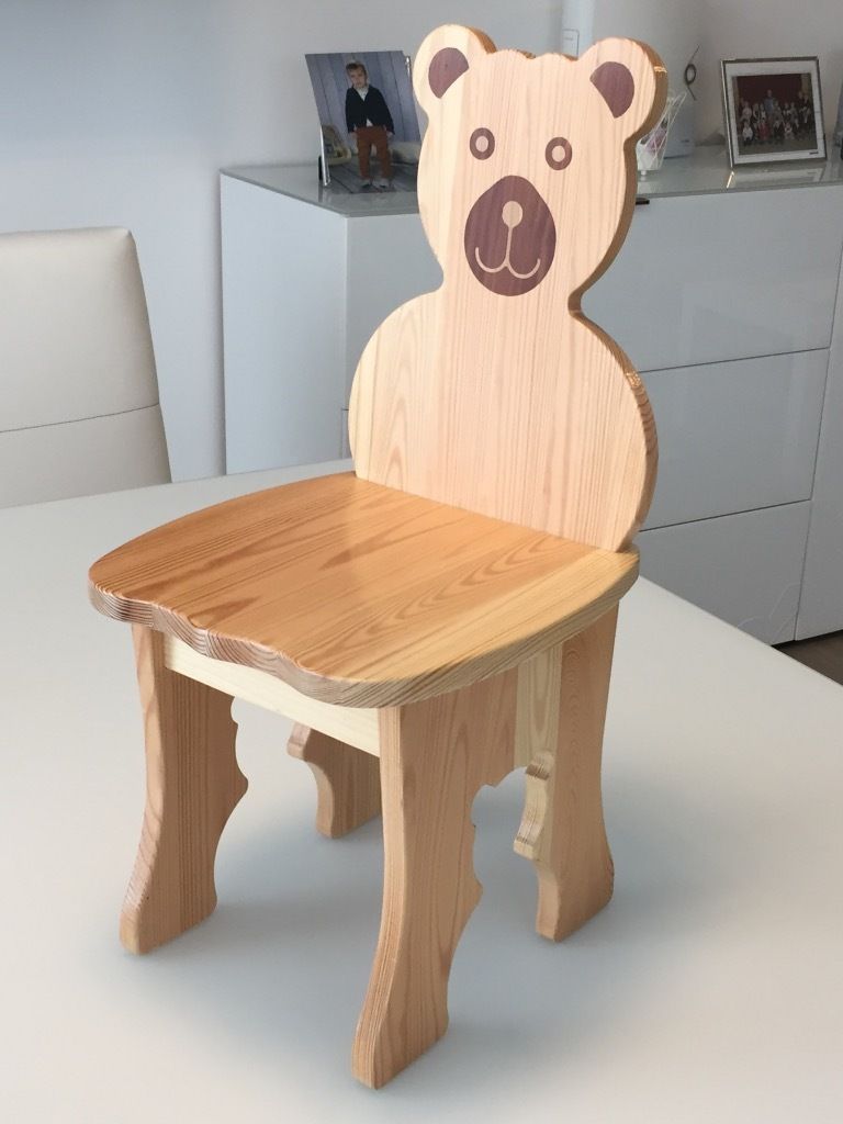 small wooden kids chair