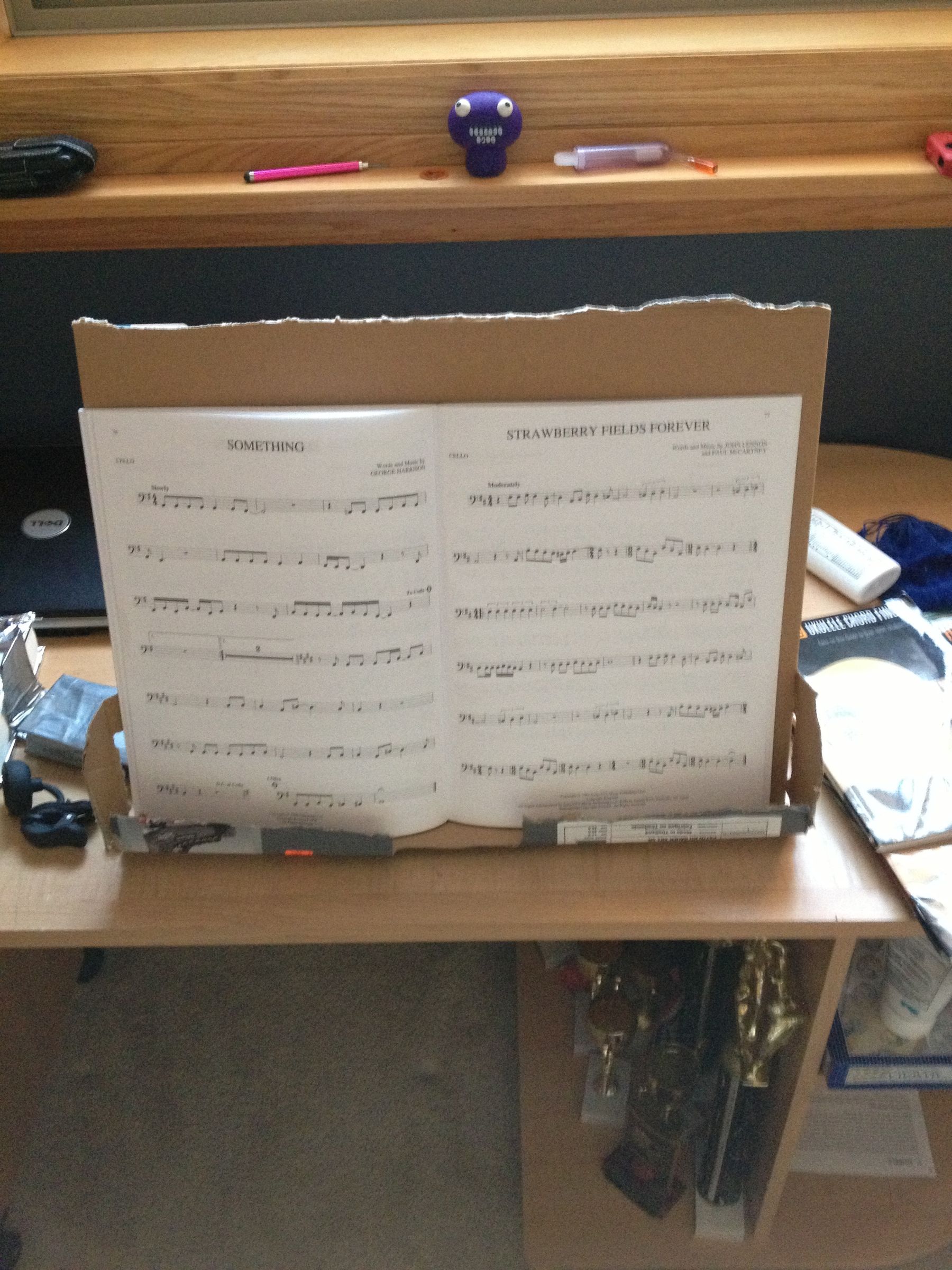 DIY guide for Table Top Cardboard Music Stand with step-by-step instructions