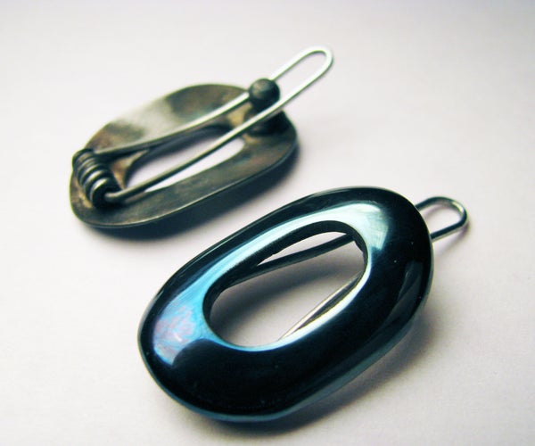 Blue Steel Barrettes