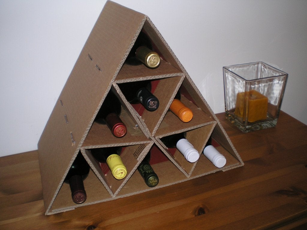 Cardboard Wine Rack 5 Steps (with Pictures) Instructables
