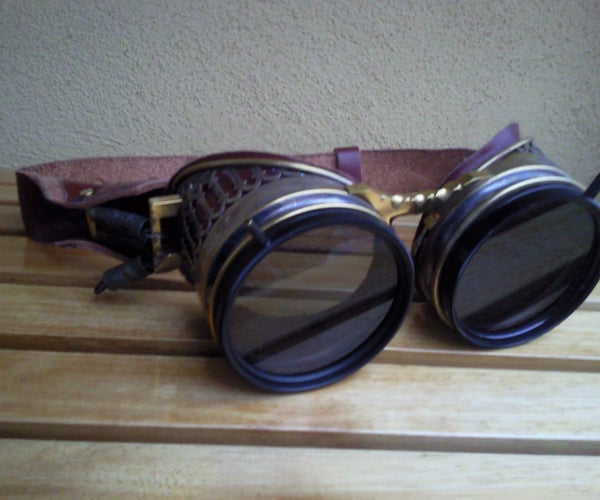 Goggle in Steampunk Style With Use As 3D or Sunglasses