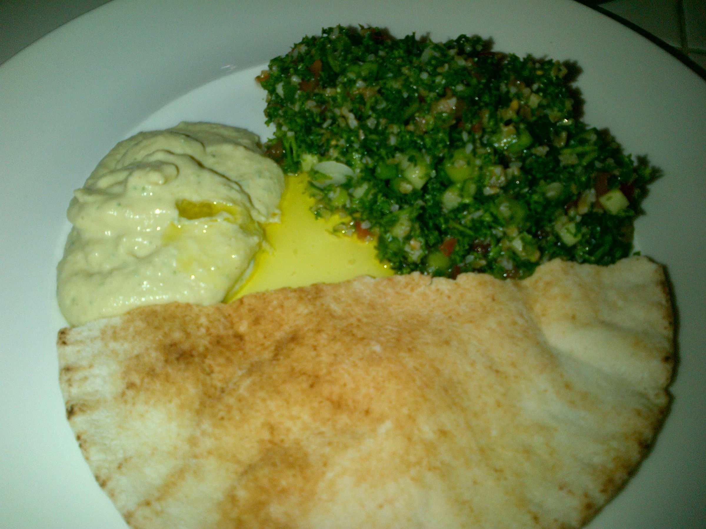 Tabule Arabic Salad and Hummus