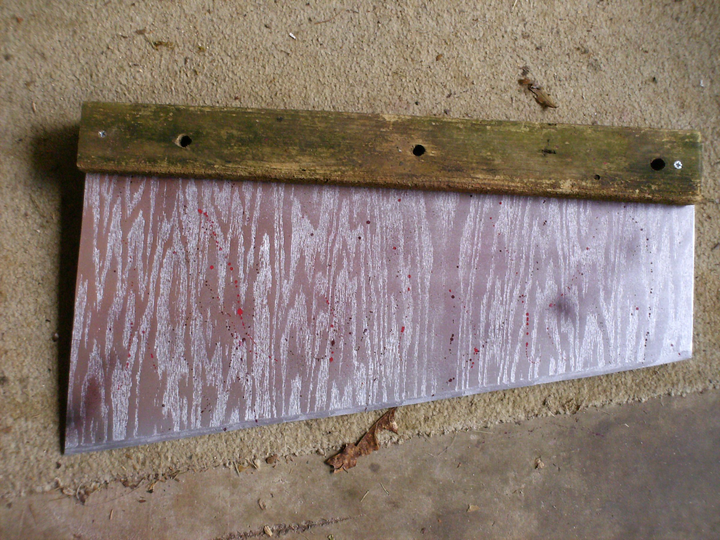 How to Convert an Old Swingset Into a Guillotine Prop for Halloween 9