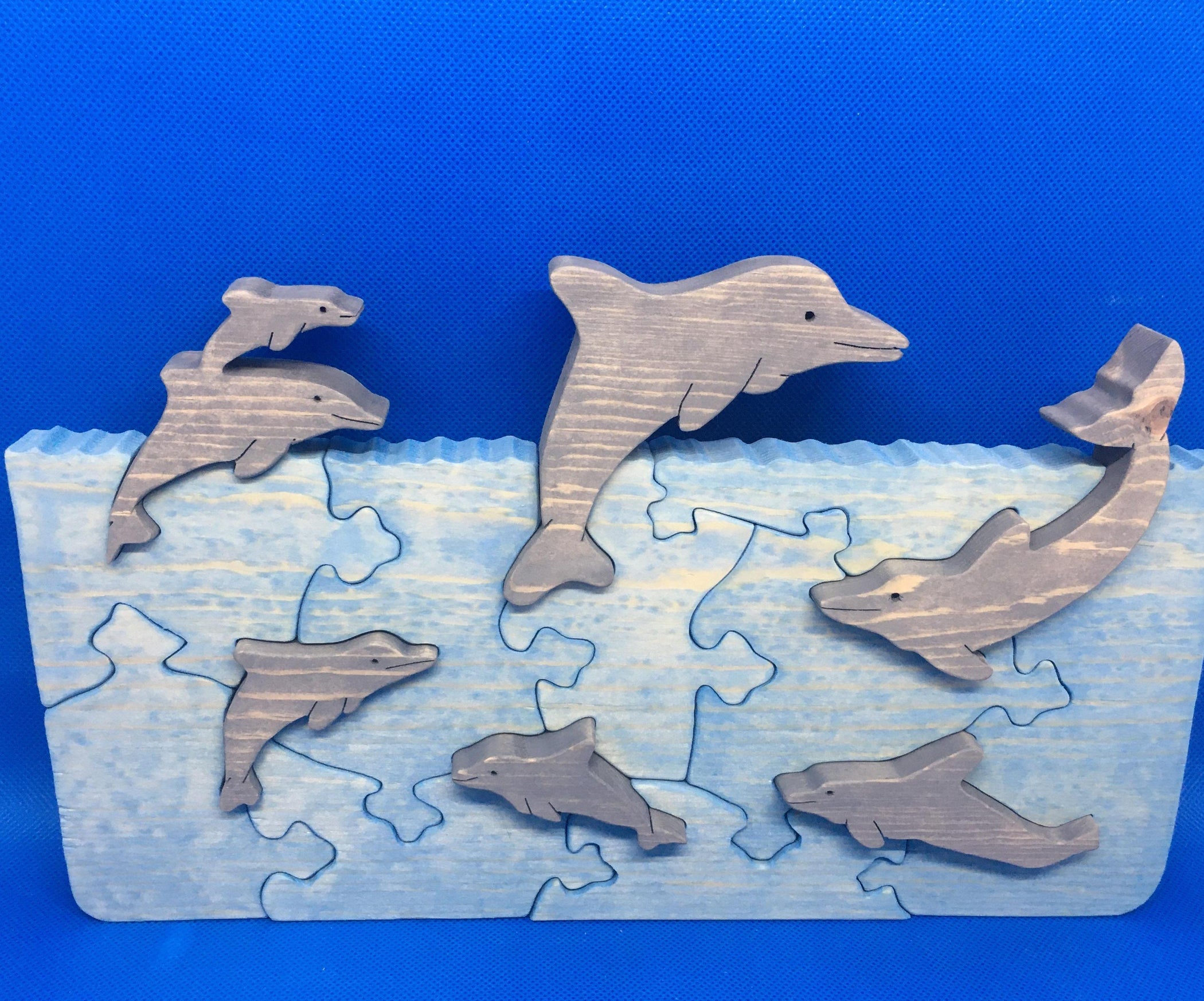 Playful Dolphin Pod Scroll Saw Puzzle 5 Steps (with Pictures