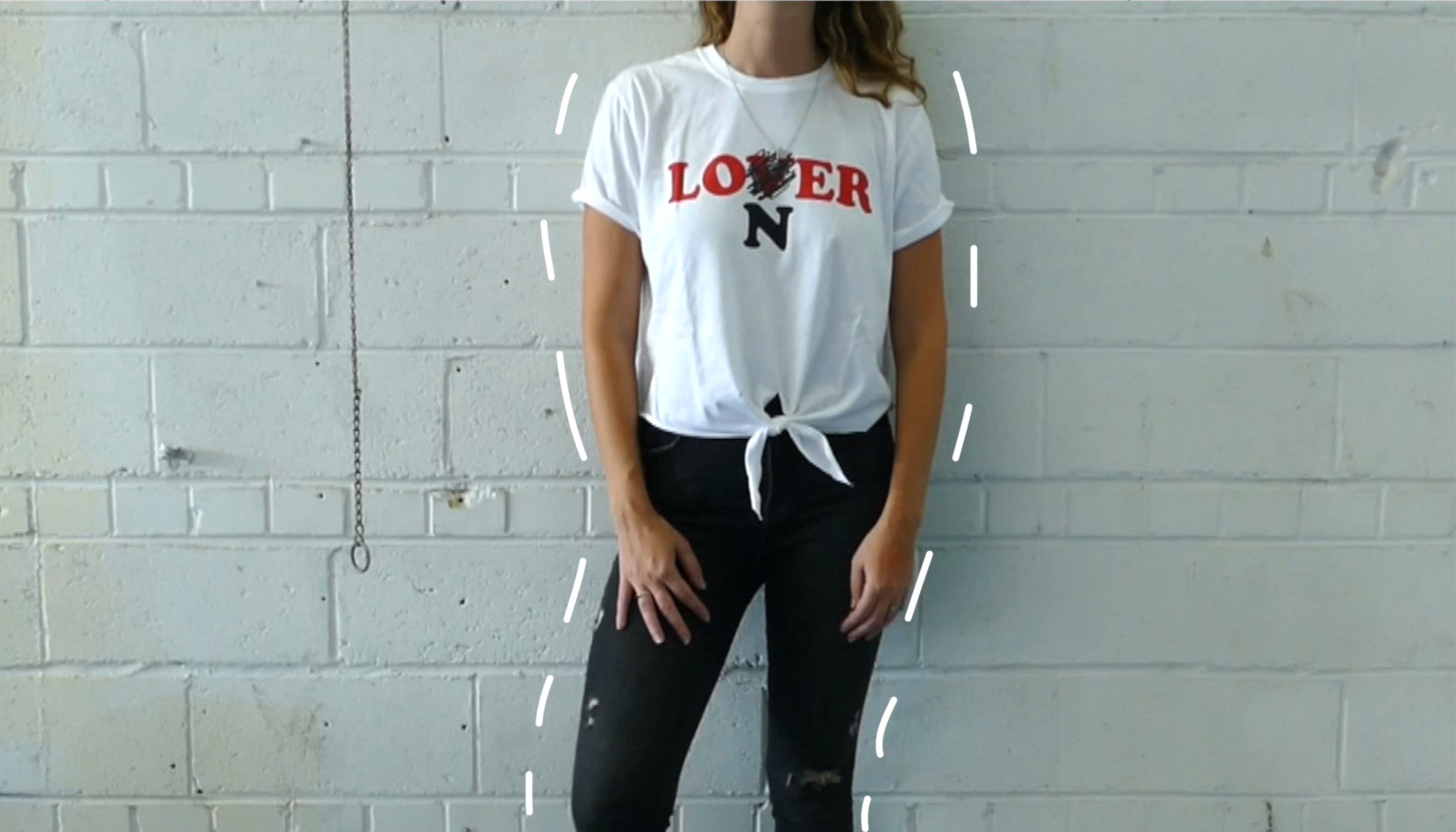 DIY Front Knot Cropped T-Shirt : 4 