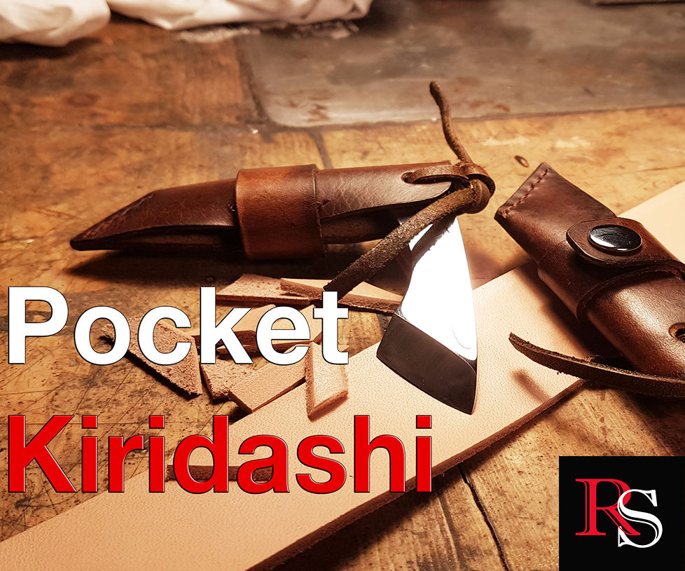Making a Japanese Pocket Kiridashi With Leather Sheath (which Is Also a Handle)