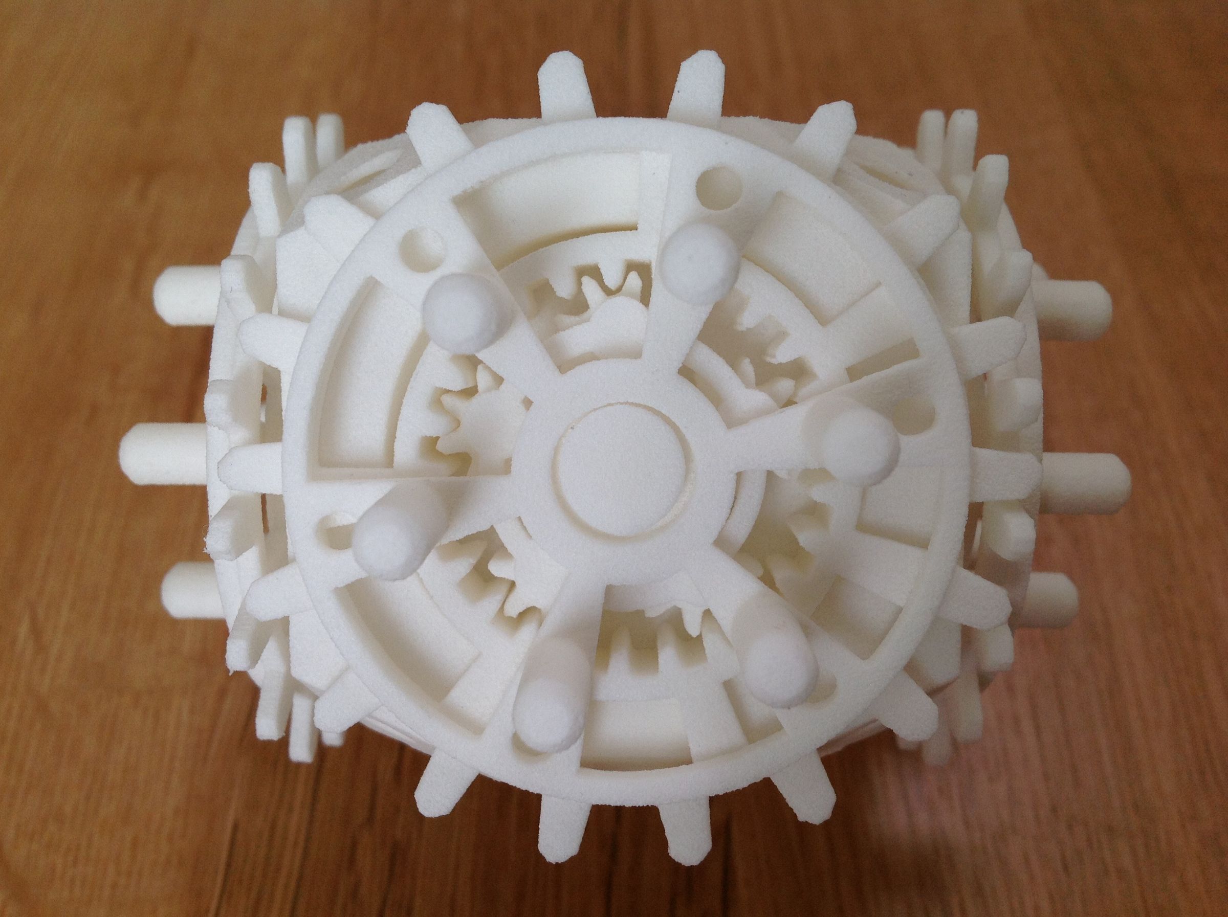 3D Printing Moving Parts Fully Assembled 28Geared Cube 3 Steps