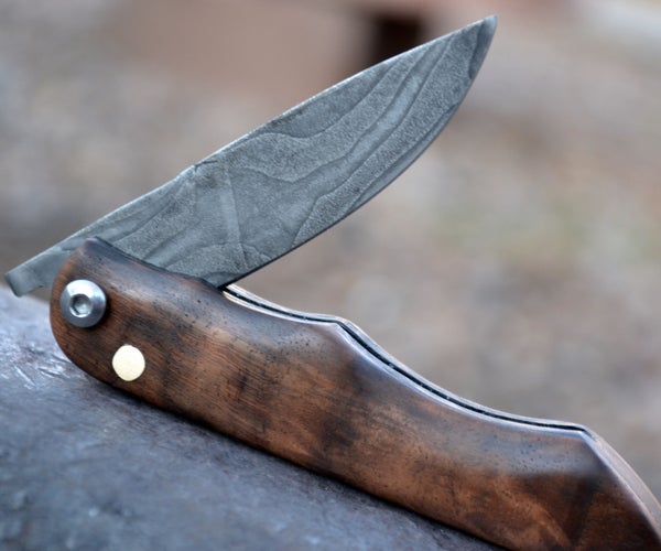 Forged Damascus Steel Pocket Knife W/ Common Tools!!!