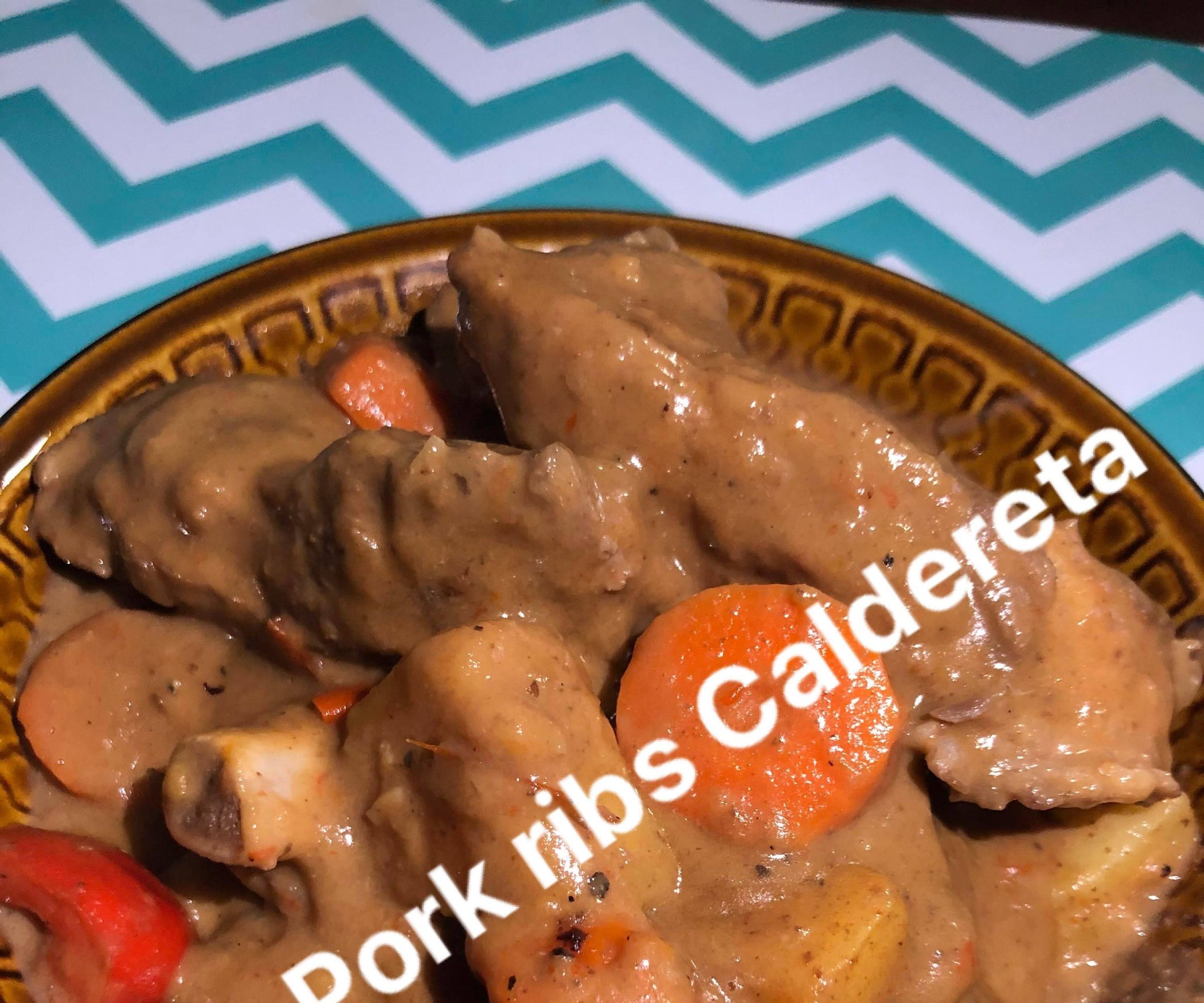 Spicy Pork Ribs Caldereta Recipe 3 Steps Instructables