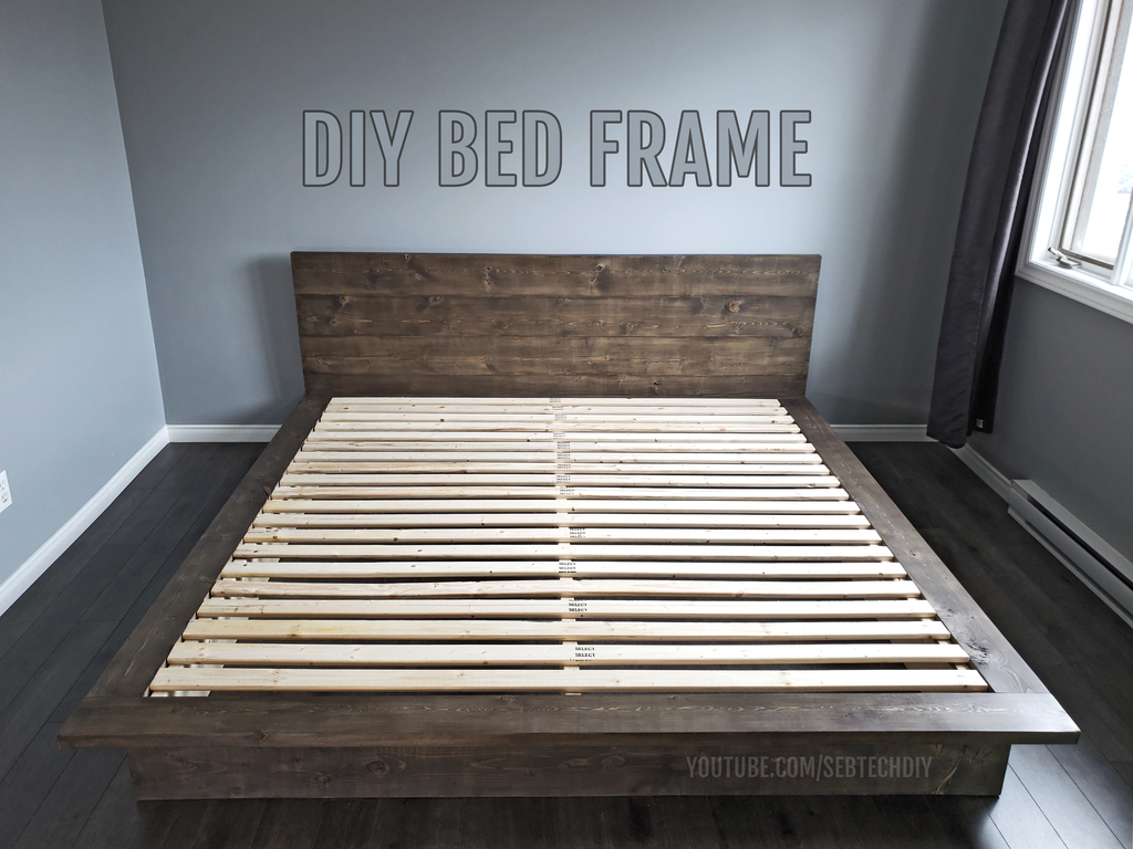 Diy Bed Frame 10 Steps With Pictures Instructables Diy Bed Frame 10 Steps With Pictures, How To Make A Wood Slat Bed Frame