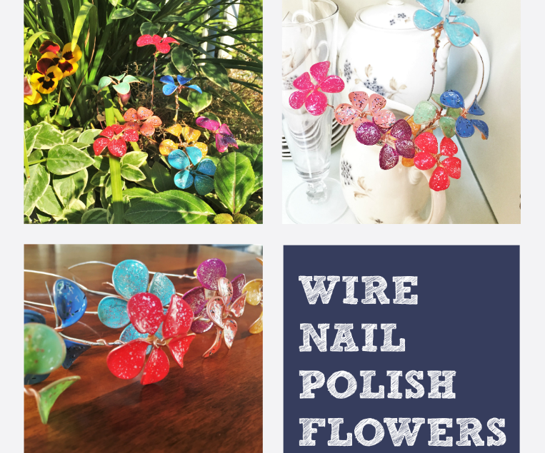wire nail polish flowers DIY Project DIY Project Image