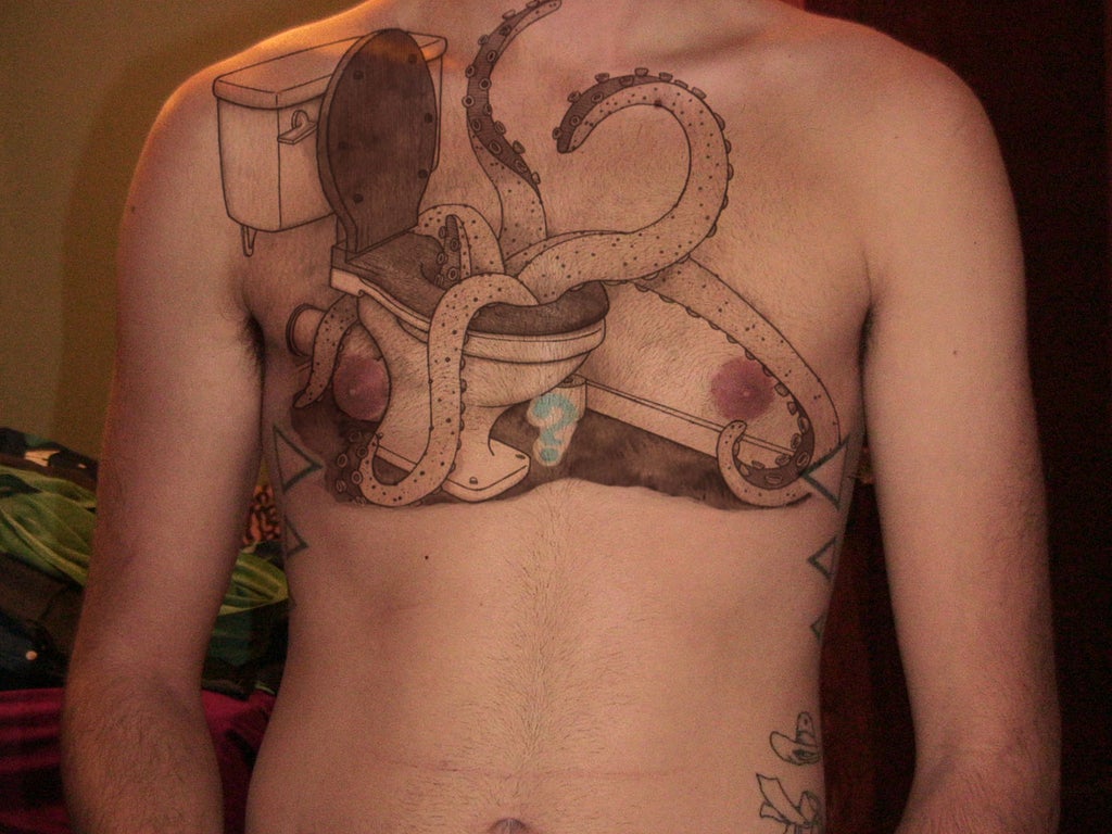 digital image into a tattoo on a photo