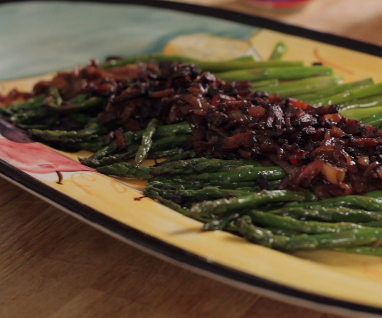 Asparagus With Balsamic Onions and Bacon 4 Steps Instructables