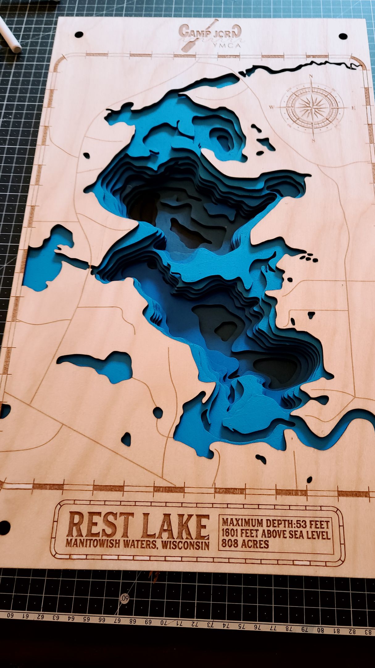 Edge Lit Bathymetric Map Using LED Standoffs 7 Steps (with Pictures