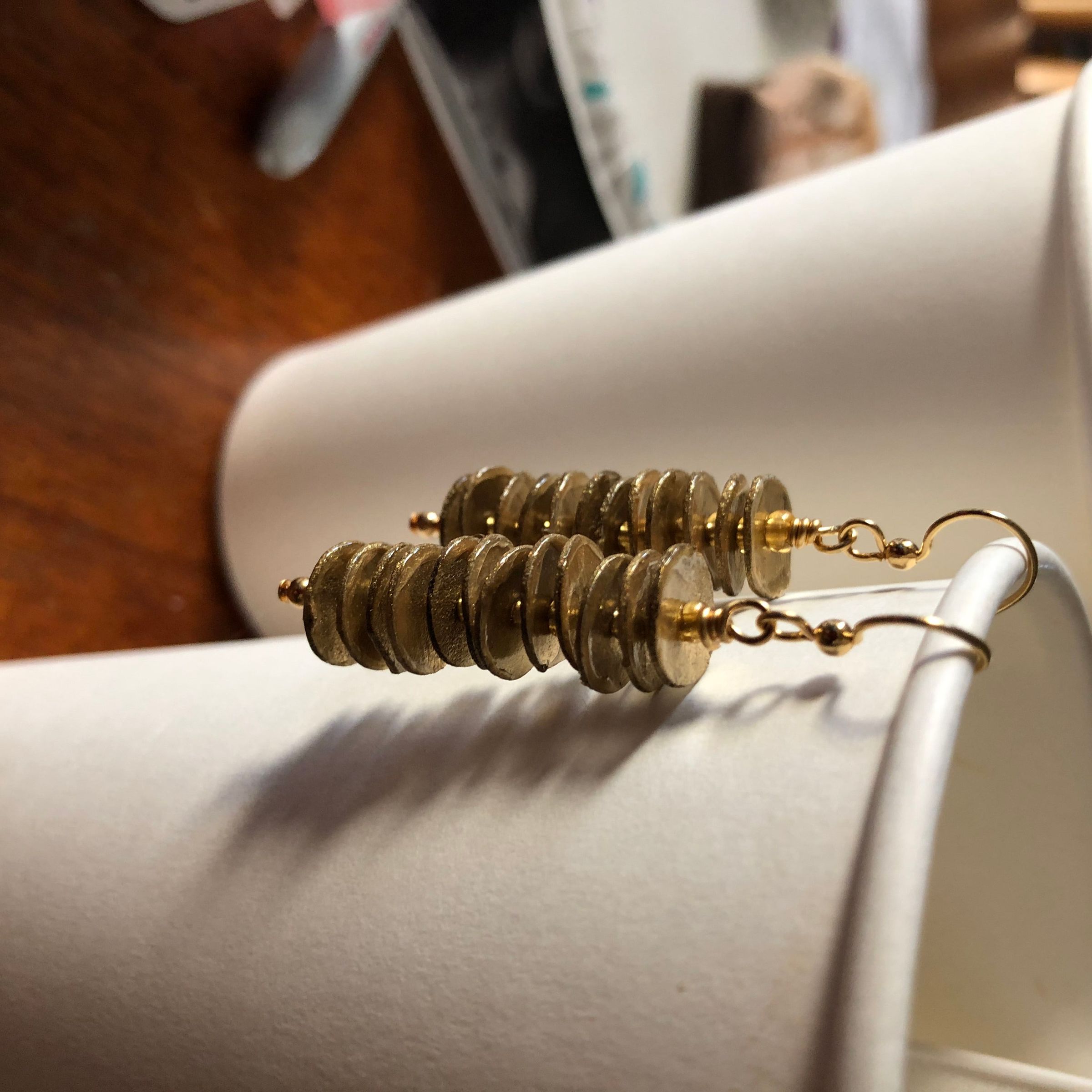 Faux Gold Cardboard Earrings 23 Steps (with Pictures) Instructables