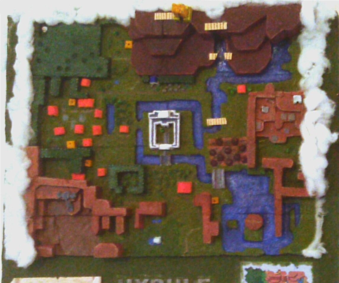 DIY guide for Legend of Zelda LTTP Hyrule World Map Diorama with step-by-step instructions