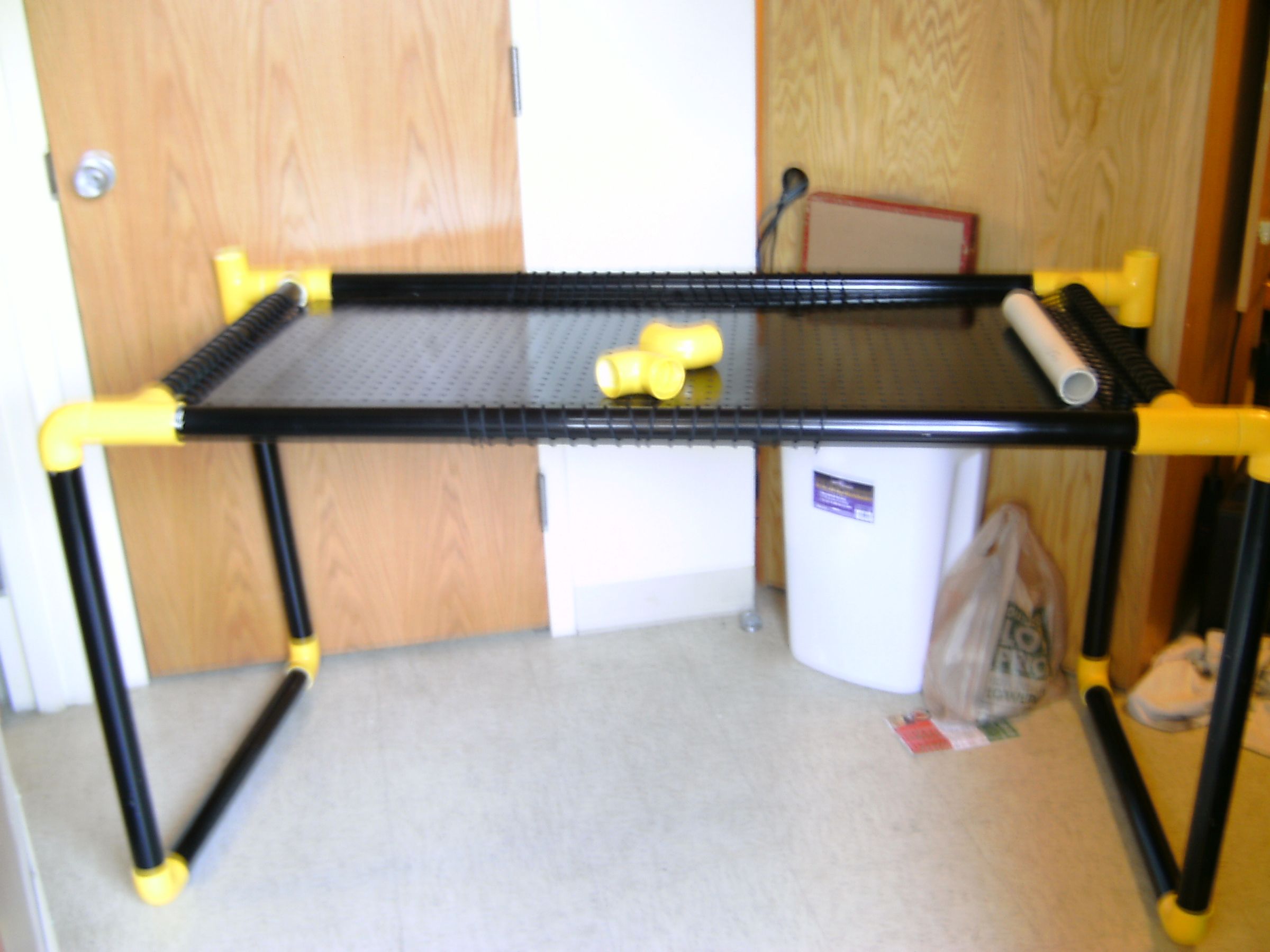 PVC and Pegboard Desk/workbench 9 Steps Instructables