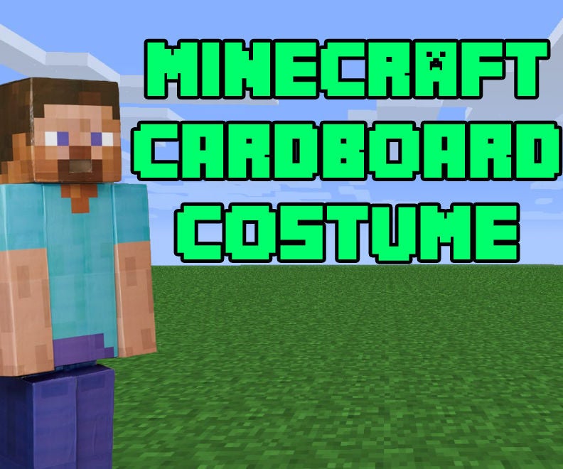 Minecraft Steve Cardboard Box Costume DIY 12 Steps Instructables