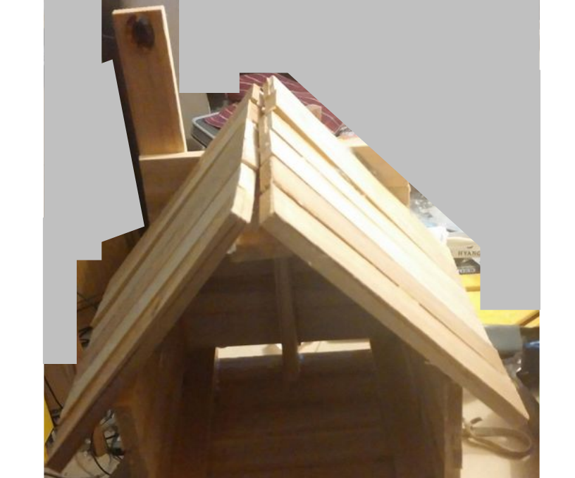 ​small house/creche made of wood shims DIY Project DIY Project Image