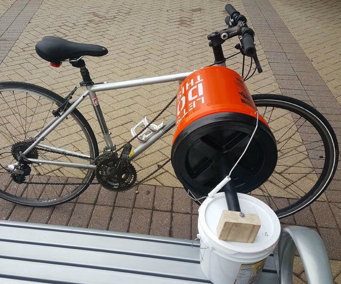 SudsCycle a BicyclePowered Washing Machine (Prototype 1