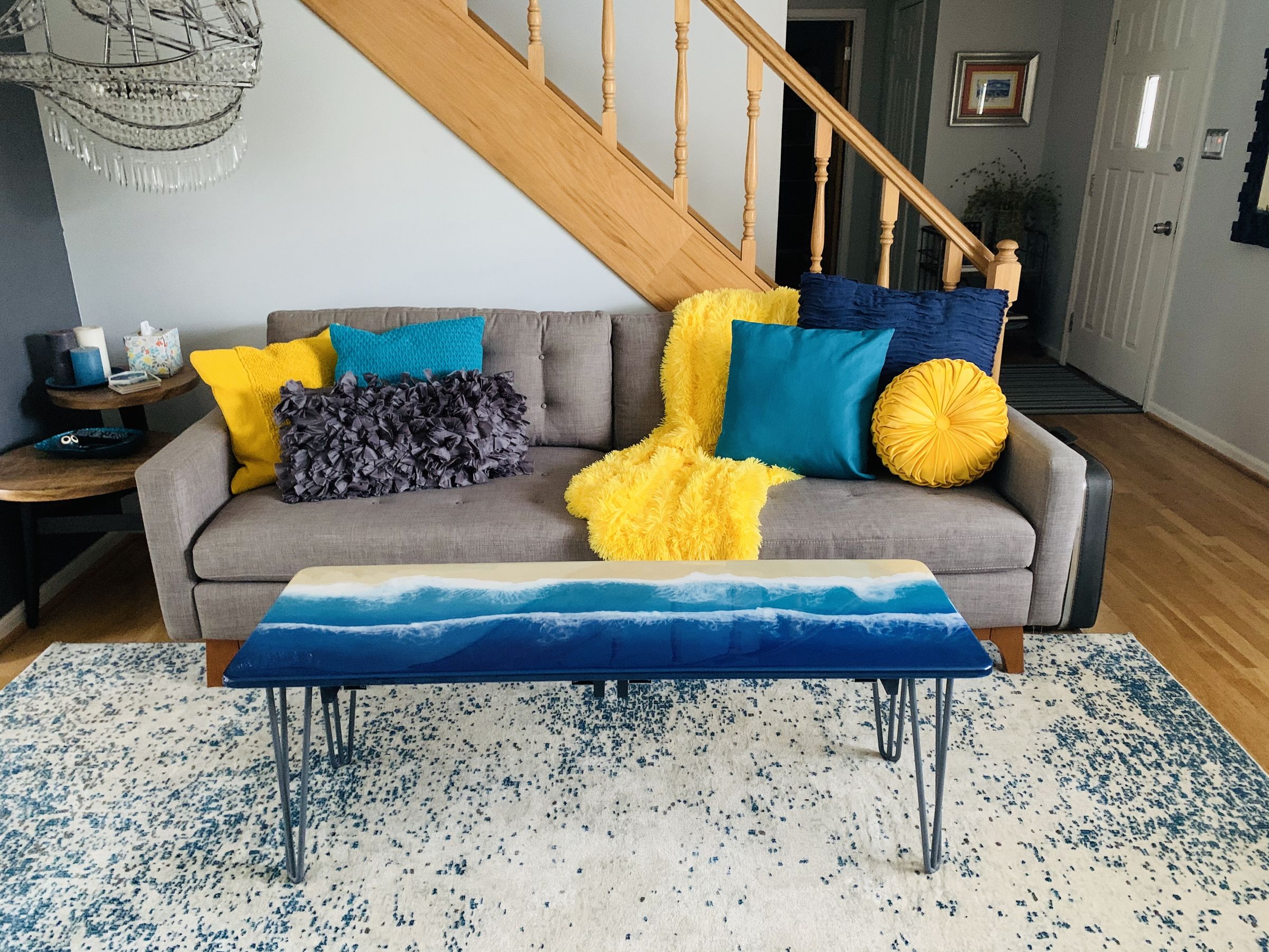 Epoxy Resin Ocean Coffee Table With Hidden Ikea Storage! 10 Steps