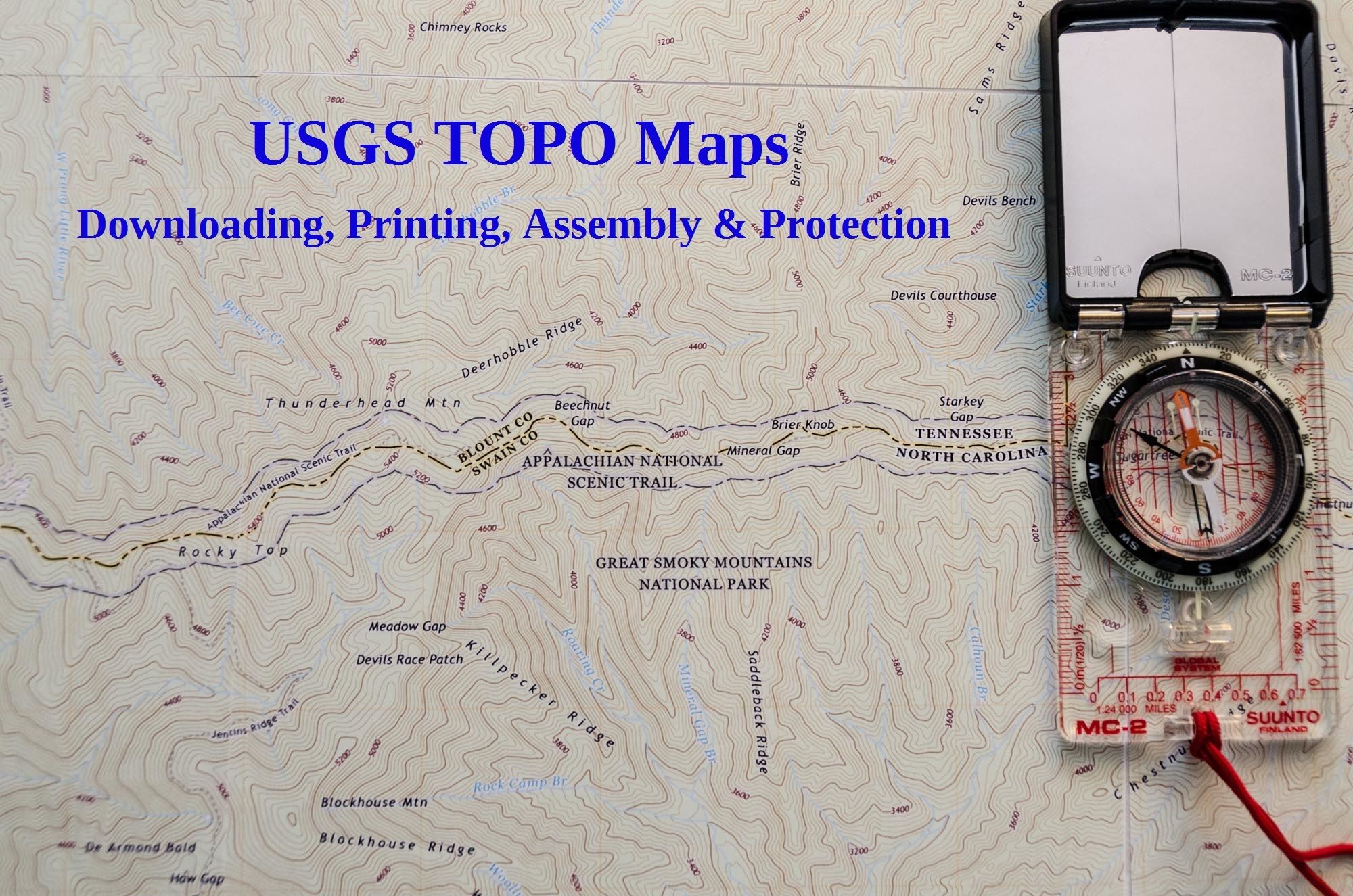Print Usgs Topo Maps Usgs Topo Maps - Downloading, Printing, Assembly & Protection : 4 Steps -  Instructables