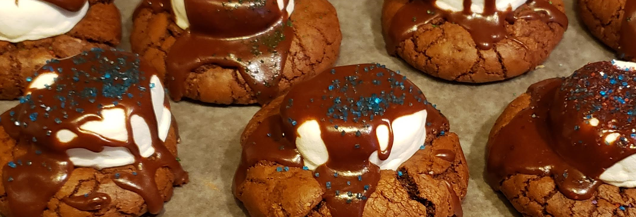 Hot Cocoa Drizzle Cookies