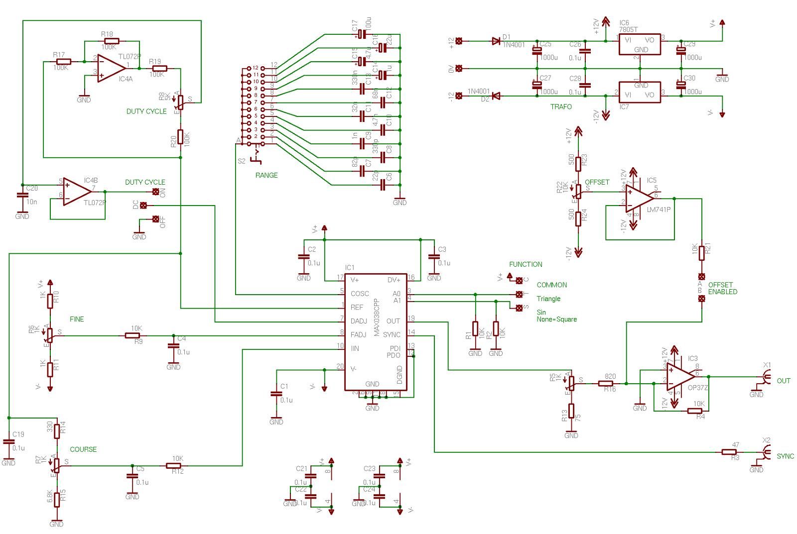 High Frequency Function Generator With the Maxim MAX038 5 Steps